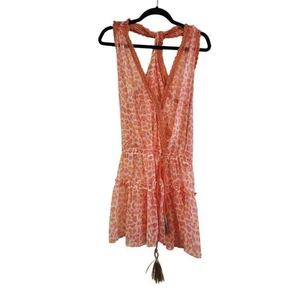 Ramy Brook NWT Donica Leopard print swim cover up dress size Large - Picture 3 of 12